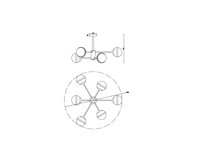 Люстра на штанге Freya Sonder FR5204PL-06BS