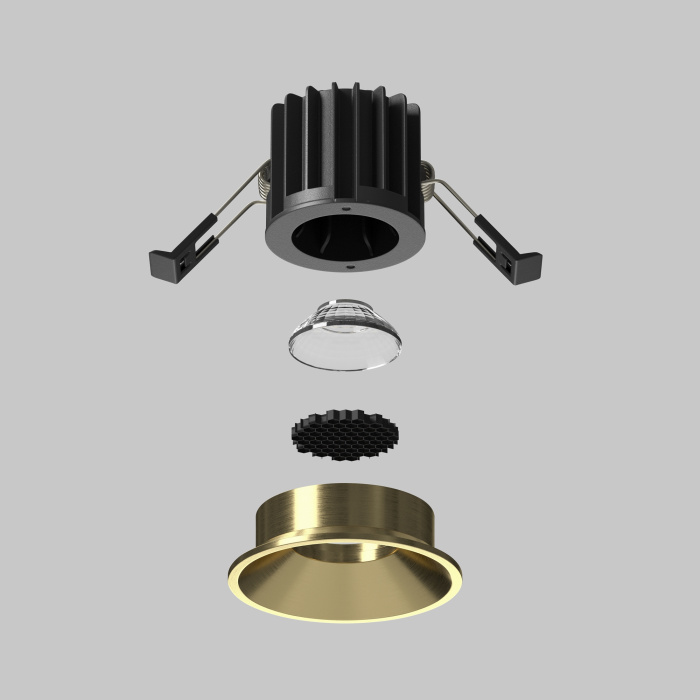 Встраиваемый светильник Maytoni Round DL058-7W4K-BS