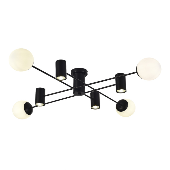 Светильник потолочный Черный/Белый GU10+E27 4+4*5+60W SLE1105-402-08