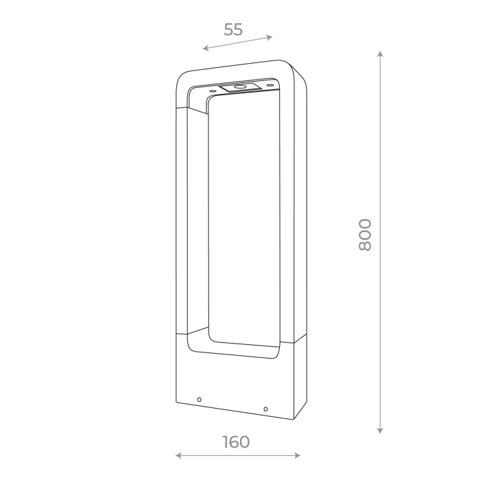 Светильник уличный наземный ST-Luce Черный LED 1*7W 4000K SL9506.415.01