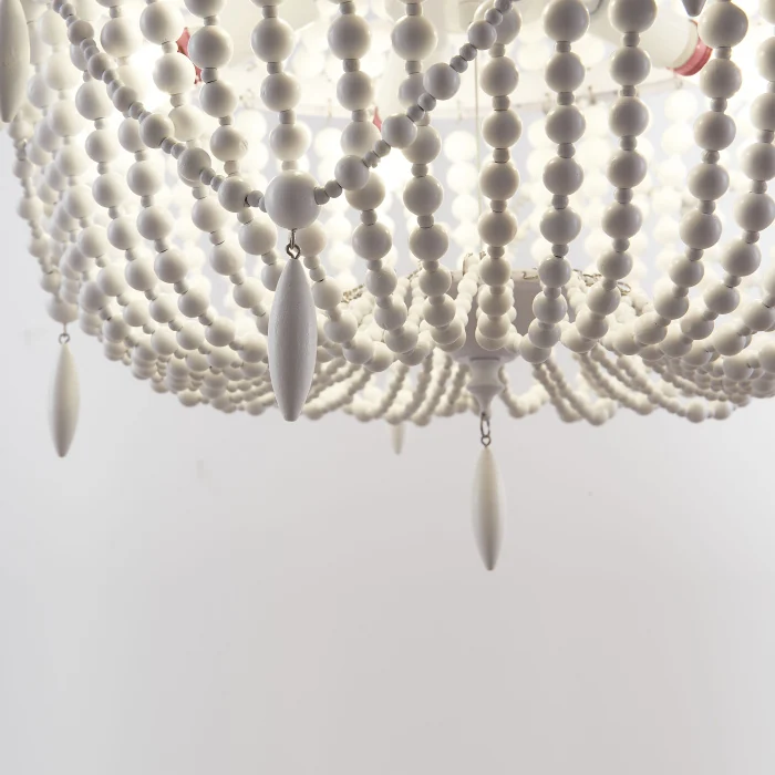 Люстра Rh Anselme White Wood Large Chandelier By Imperiumloft