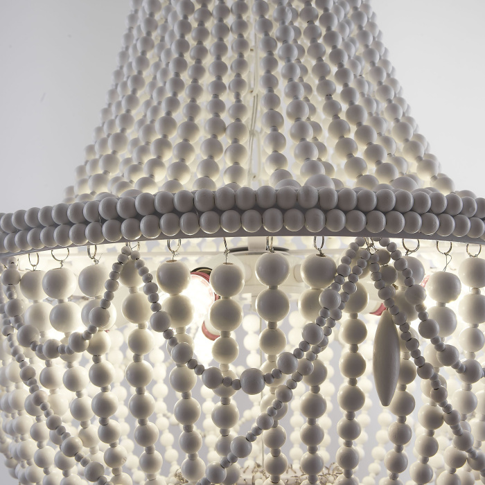 Люстра Rh Anselme White Wood Large Chandelier By Imperiumloft