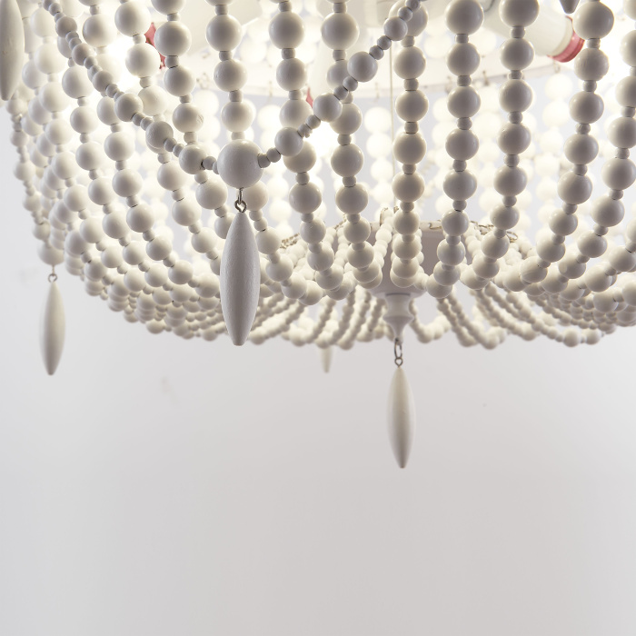 Люстра Rh Anselme White Wood Large Chandelier By Imperiumloft