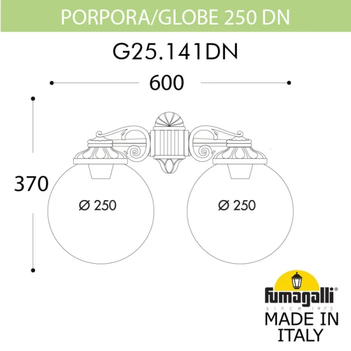 Уличный настенный светильник Fumagalli G25.141.000.VYE27DN