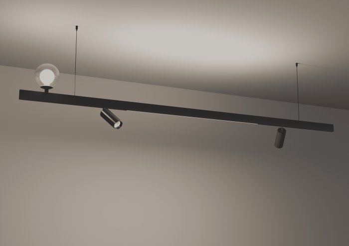 Шинопровод магнитный двусторонний Crystal Lux CLT 0.126 01 L2000 BL