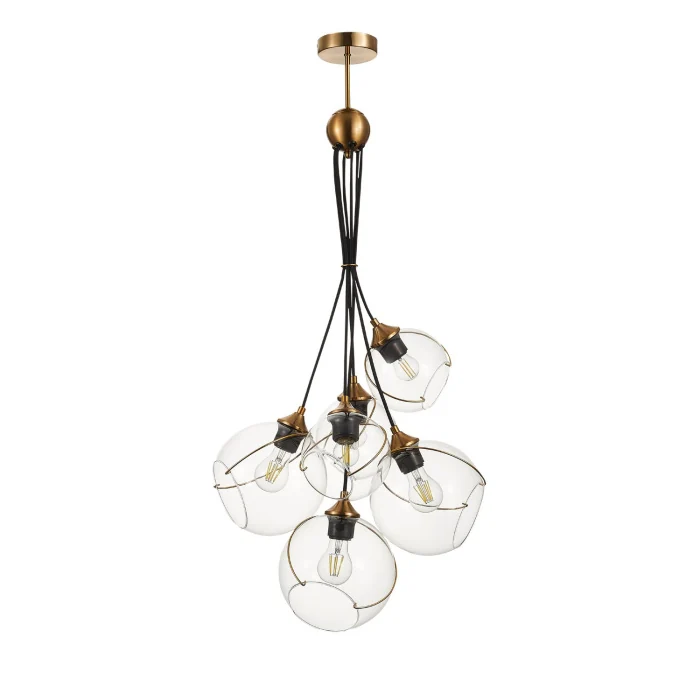 SLE103103-06 Светильник потолочный Золото/Прозрачный E27 6*60W