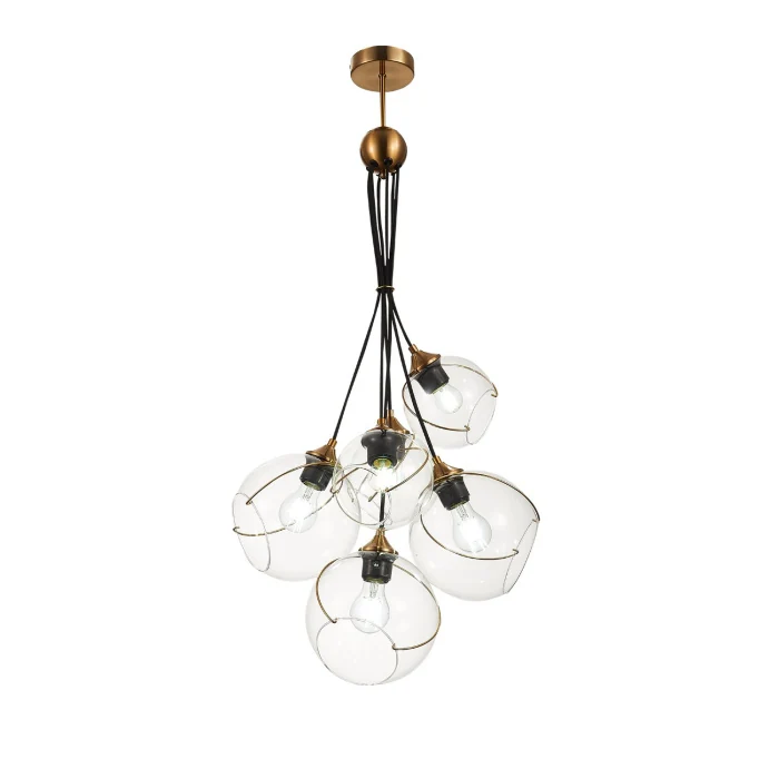 SLE103103-06 Светильник потолочный Золото/Прозрачный E27 6*60W