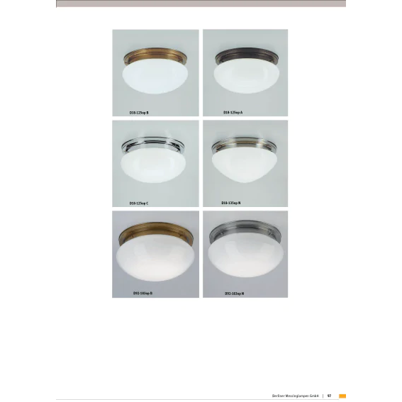 Настенно-потолочный светильник Berliner Messinglampen D18-125opA