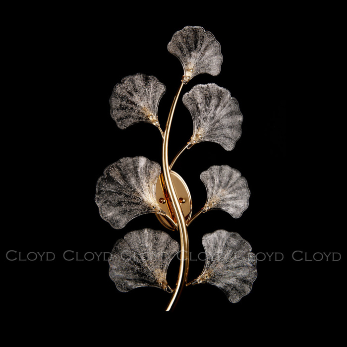 Бра Cloyd POLYNESIA W7 / выс. 77 см - прозрачн.стекло - золото (арт.20111)