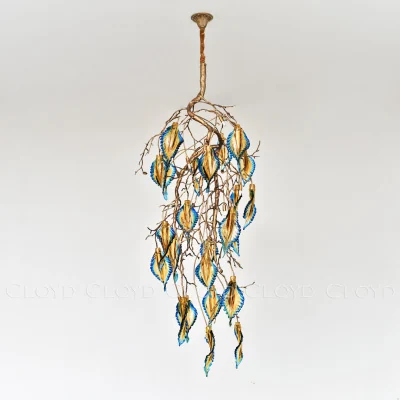 Люстра Cloyd MAORI C14 / выс. 200 см - латунь (арт.11097)