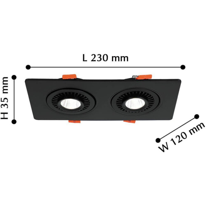 Встраиваемый светодиодный светильник Favourite Cardine 2416-2U