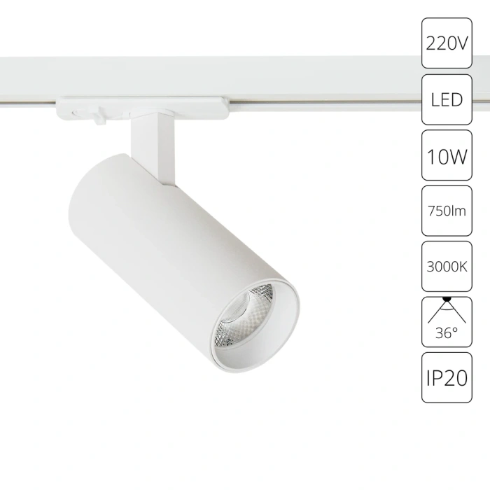Трековый светильник Arte Lamp BENE A1935PL-1WH