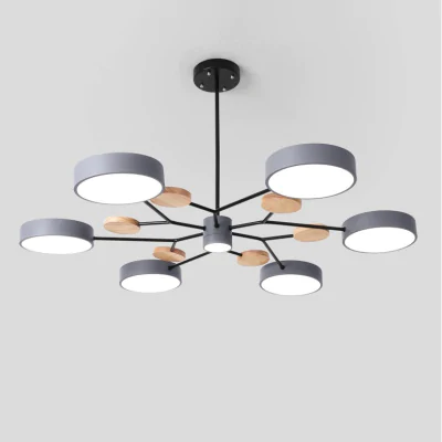Люстра на штанге MEADE 7 lamps Grey ImperiumLoft