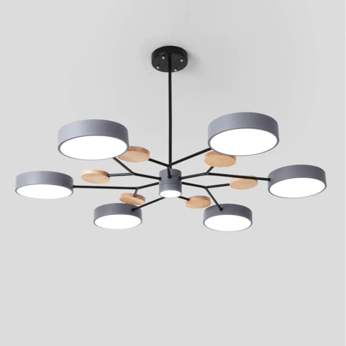 Люстра на штанге MEADE 7 lamps Grey ImperiumLoft