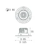 Светильник встраиваемый влагозащищенный Italline IT02-028 black 3000K