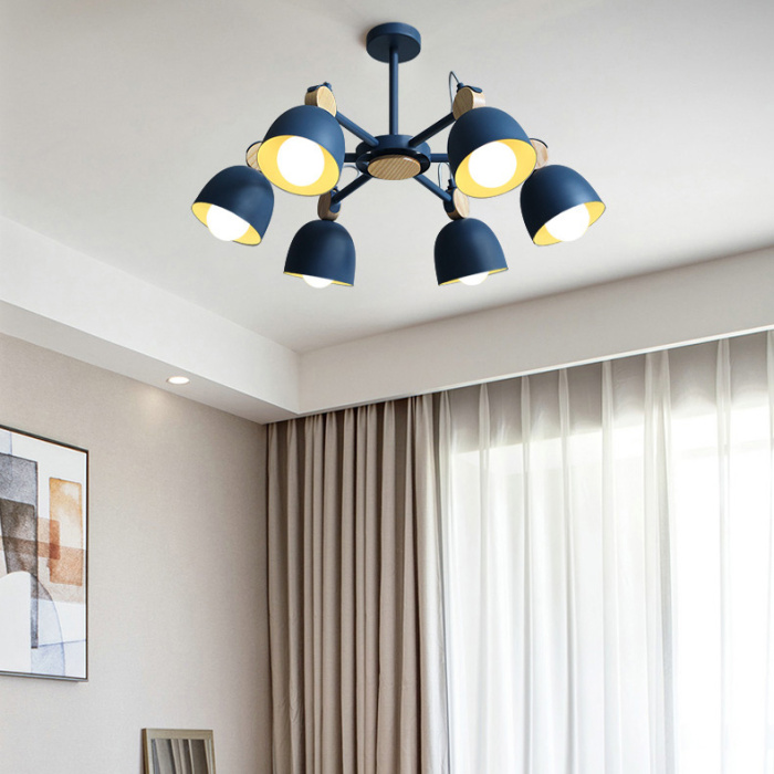 Потолочная люстра на штанге ROLLA 6 Gray ImperiumLoft