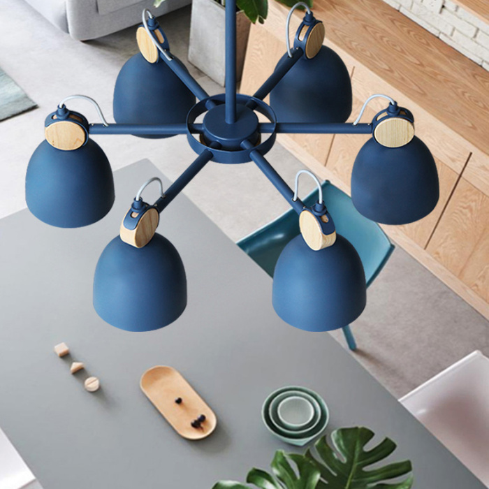 Потолочная люстра на штанге ROLLA 6 Gray ImperiumLoft