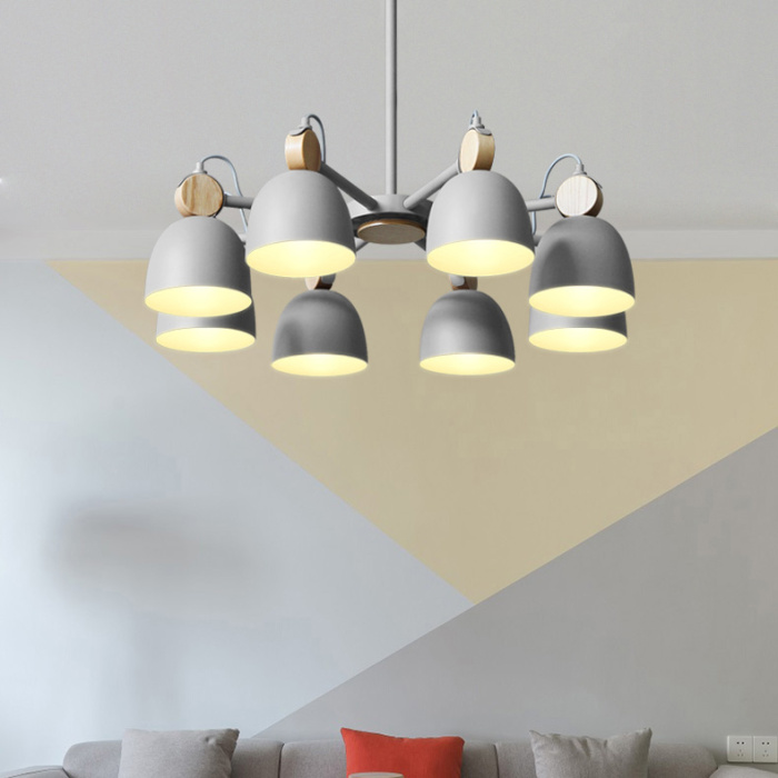 Потолочная люстра на штанге ROLLA 6 Gray ImperiumLoft