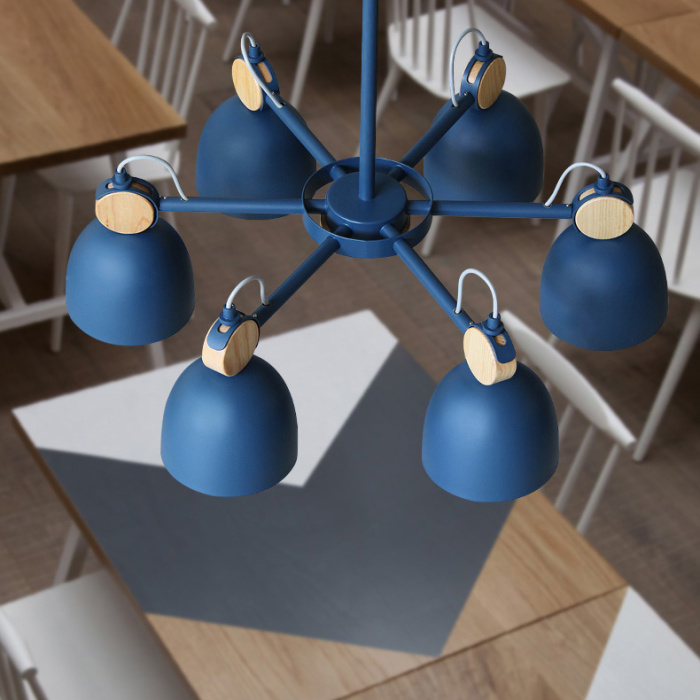 Потолочная люстра на штанге ROLLA 6 Gray ImperiumLoft