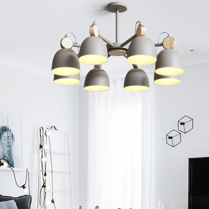 Потолочная люстра на штанге ROLLA 6 Gray ImperiumLoft