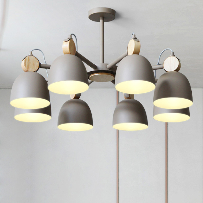 Потолочная люстра на штанге ROLLA 6 Gray ImperiumLoft