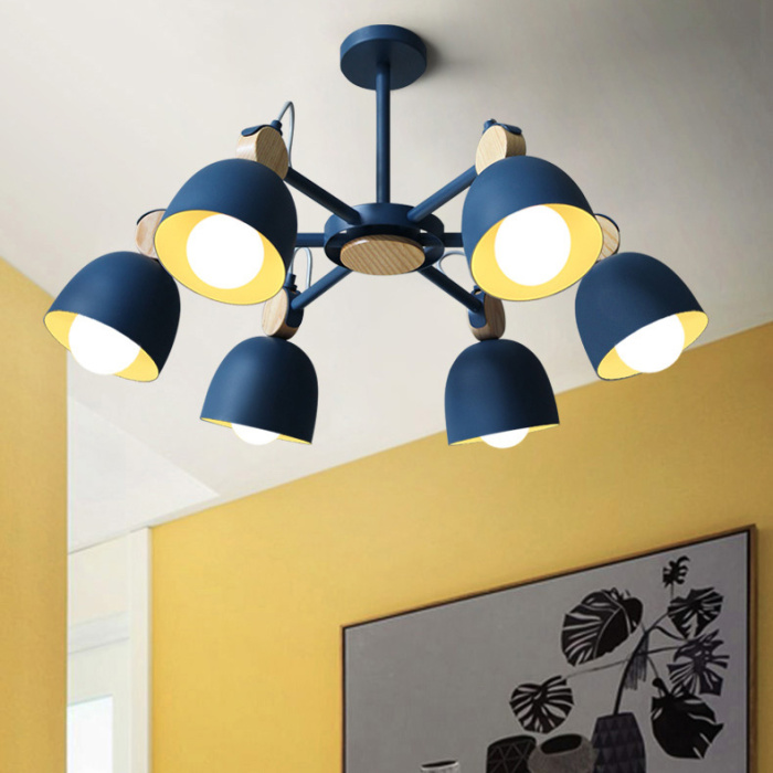 Потолочная люстра на штанге ROLLA 6 Gray ImperiumLoft