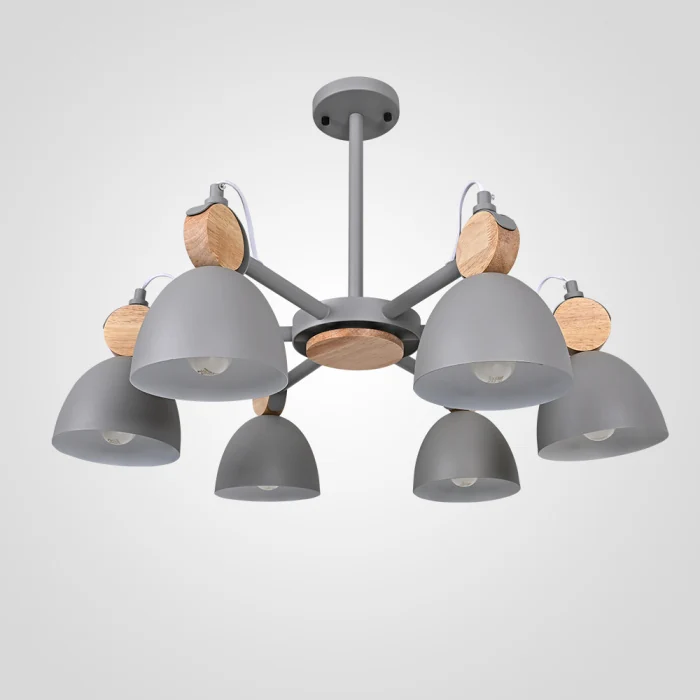 Потолочная люстра на штанге ROLLA 6 Gray ImperiumLoft