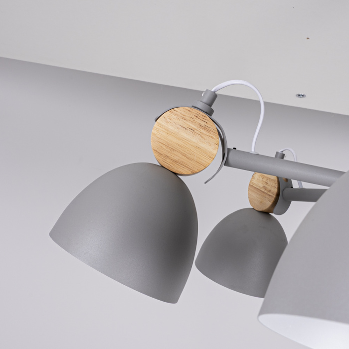 Потолочная люстра на штанге ROLLA 6 Gray ImperiumLoft