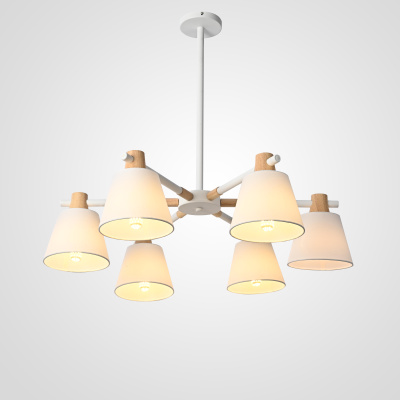 Потолочная люстра на штанге NATURA A WHITE 6 ImperiumLoft