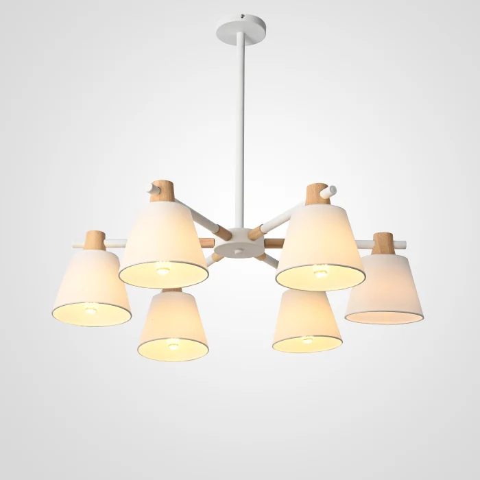 Потолочная люстра на штанге NATURA A WHITE 6 ImperiumLoft