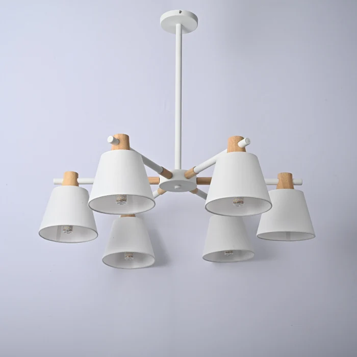 Потолочная люстра на штанге NATURA A WHITE 6 ImperiumLoft