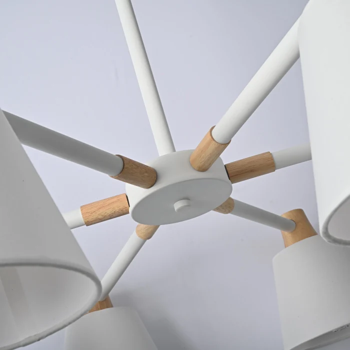 Потолочная люстра на штанге NATURA A WHITE 6 ImperiumLoft