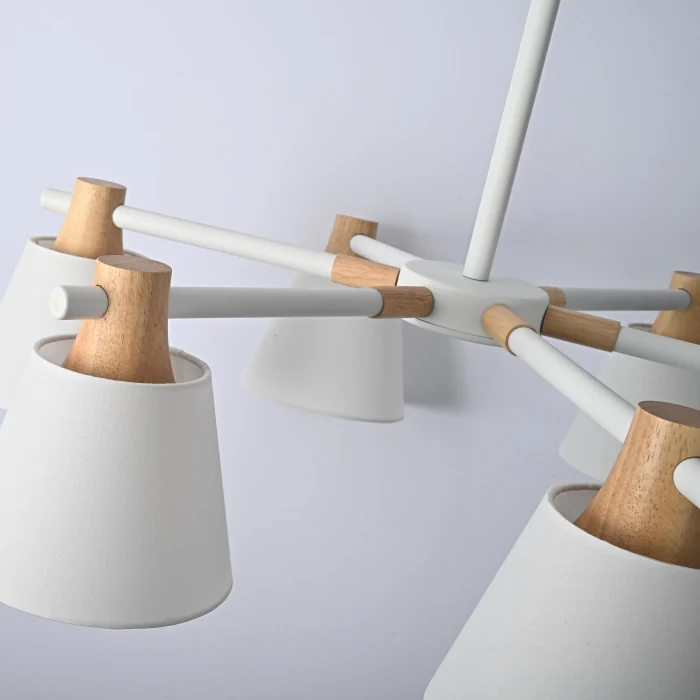 Потолочная люстра на штанге NATURA A WHITE 6 ImperiumLoft