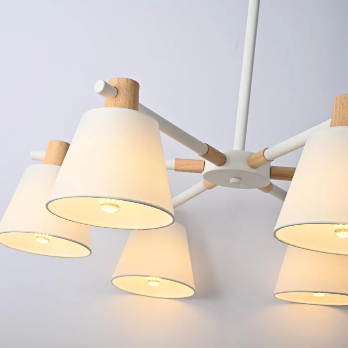 Потолочная люстра на штанге NATURA A WHITE 6 ImperiumLoft