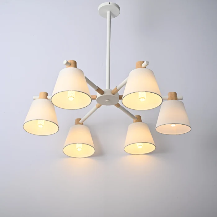 Потолочная люстра на штанге NATURA A WHITE 6 ImperiumLoft