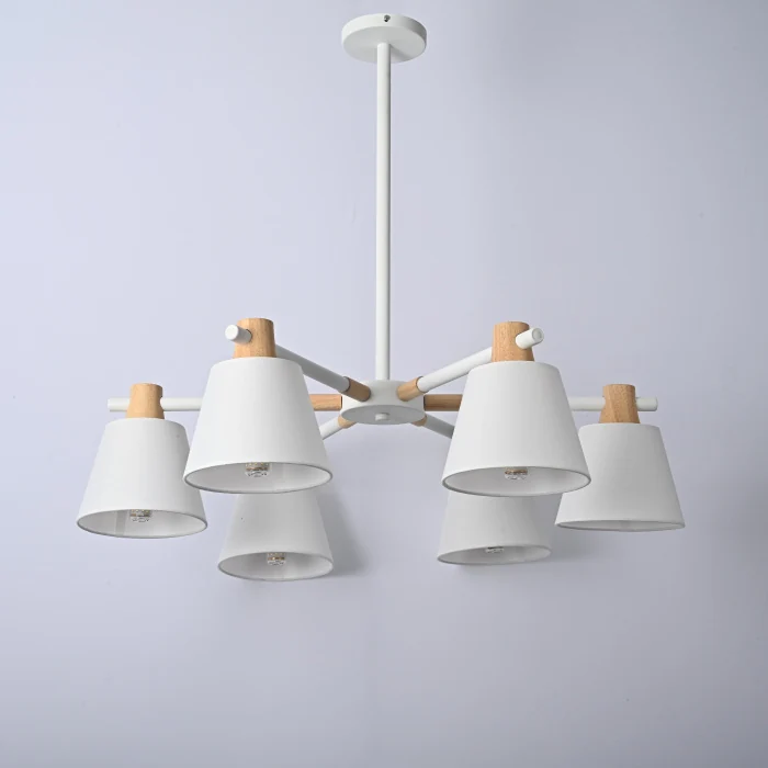 Потолочная люстра на штанге NATURA A WHITE 6 ImperiumLoft