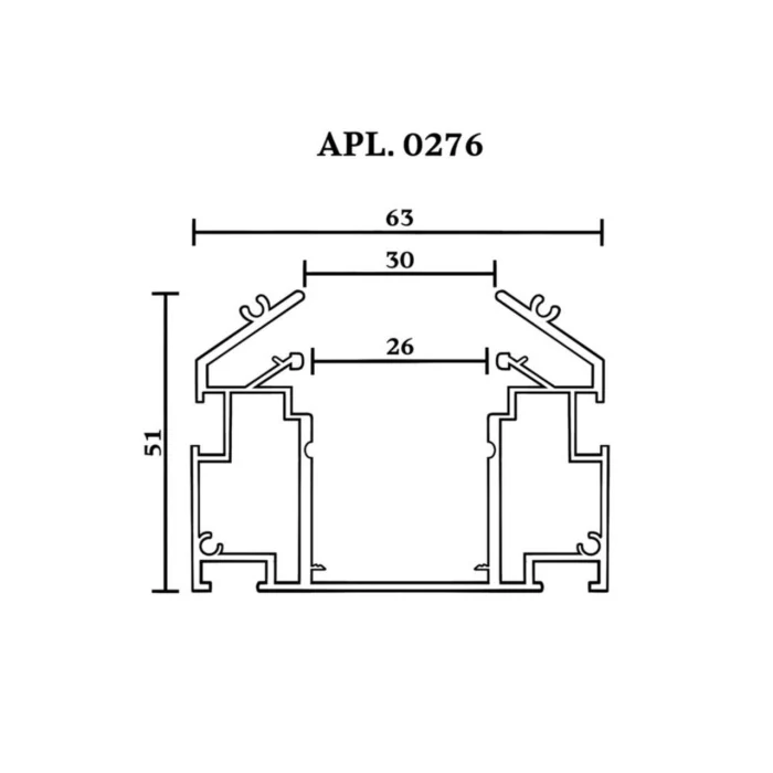 Шинопровод трековый Aployt Magnetic track 220 APL.0276.00.200