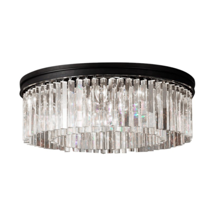 Потолочная люстра Delight Collection 1920s Odeon KR0387C-10B/P black/clear