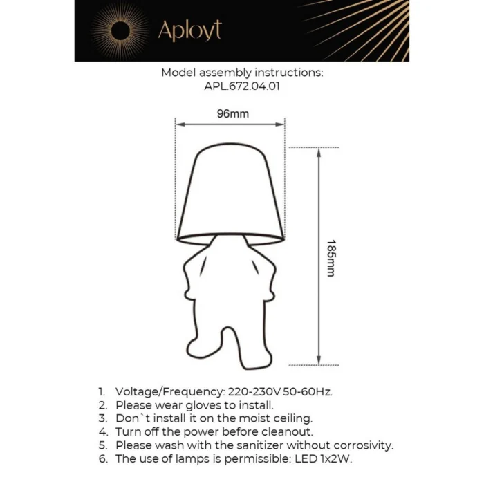 Настольная лампа Aployt Ninet APL.672.04.01