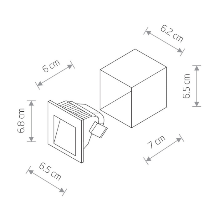 Уличный встраиваемый светодиодный светильник Nowodvorski Step Led 6907