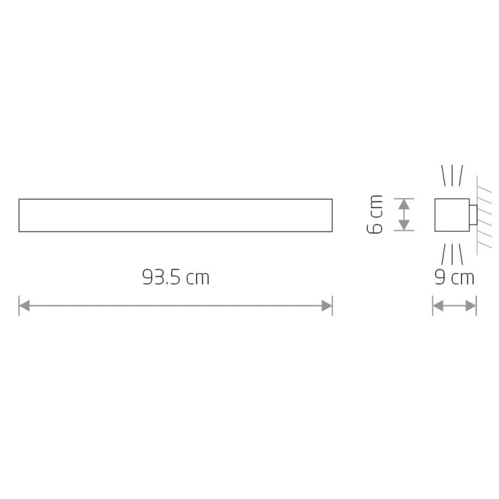 Настенный светильник Nowodvorski Soft Wall Led 90x6 Graphite 7534