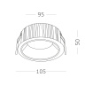 Светильник встраиваемый Черный LED 1*12W 3000K 1 080Lm Ra80 120° IP20 D105xH50 100-240V ST755.438.12