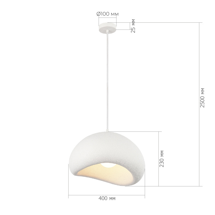 Светильник подвесной ST-Luce белый/белый E27 1*60W SL1522.503.01