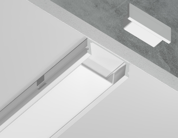 Алюминиевый профиль накладной 15.5*6 для светодиодной ленты до 11мм Ambrella light GP1700WH