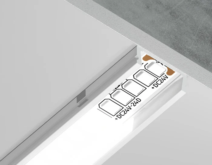 Алюминиевый профиль накладной 15.5*6 для светодиодной ленты до 11мм Ambrella light GP1700WH