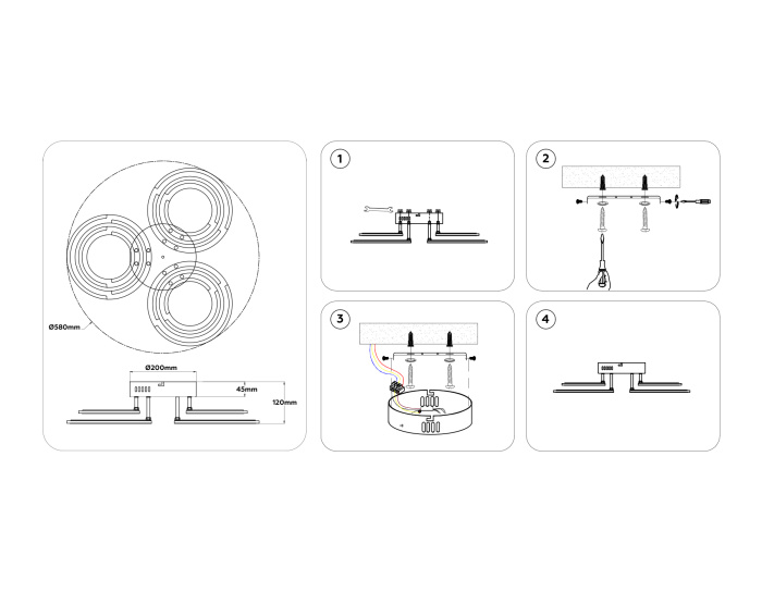 Светильник светодиодный потолочный AMBRELLA light FA8943