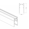 Шинопровод магнитный накладной Crystal Lux CLT 0.113 01 L3000 BL