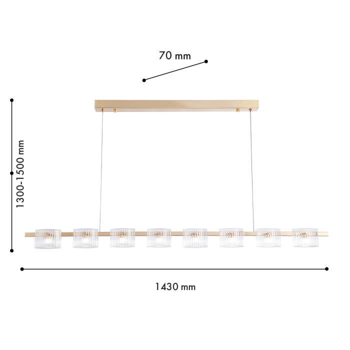 Линейный светильник Favourite 4248-8P