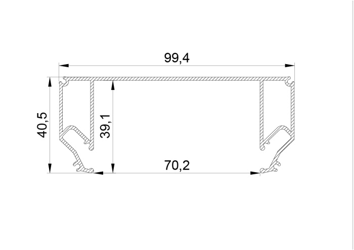 Профиль металлический в натяжной потолок Lightstar 500427