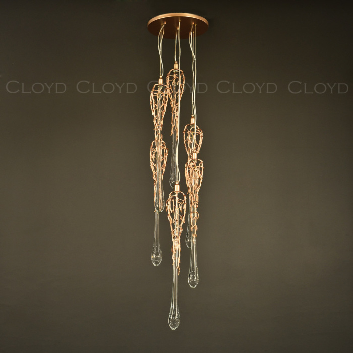 Люстра Cloyd SALAZAR C6 / выс. 220 см - латунь (арт.11100)